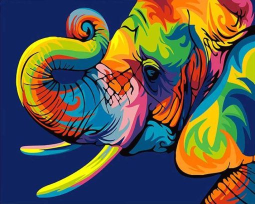 Abstract Elephant Paint by numbers