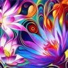 Abstract Flowers Paint by numbers