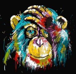 Abstract Monkey Paint by numbers