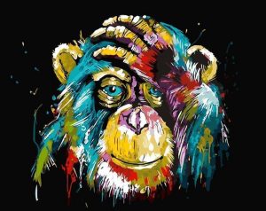 Abstract Monkey Paint by numbers