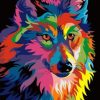 Abstract Wolf Paint by numbers