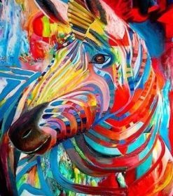 Abstract Zebra Animal Paint By Numbers
