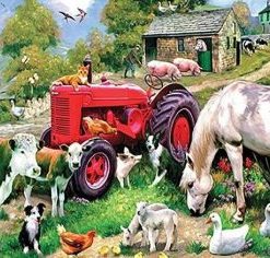 Animals in Farm Paint by numbers