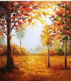 Autumn Trees Landscape Paint By Numbers