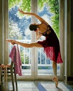 Ballerina On Balcony Paint By Numbers