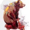 Bear Riding Bike Paint By Numbers