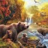 Bears By Stream Paint By Numbers