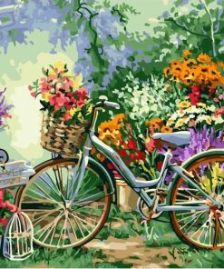 Bicycle Flowers Paint By Numbers