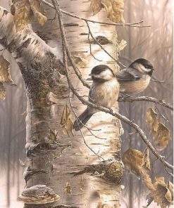 Bird Birch Paint By Numbers