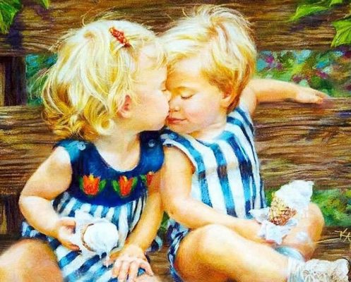 Blond Children Paint By Numbers