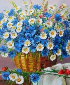 Blue Chamomile Paint By Numbers