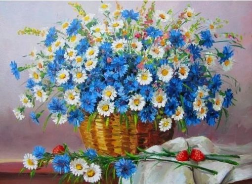 Blue Chamomile Paint By Numbers