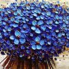 Dark Blue Flowers Paint By Numbers