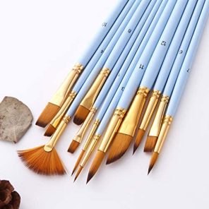 Blue Paint Brush Set