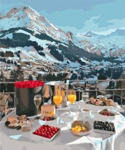 Breakfast in Mountains Paint By Numbers