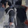 Uchiha Itachi in Past and Present Cartoon and Animation Painting by numbers