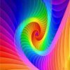 Bright Rainbow Swirl Paint By Numbers