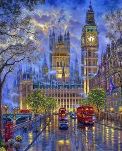 British London Night Paint By Numbers