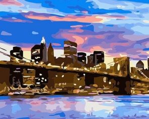 Brooklyn Bridge in NYC Paint By Numbers