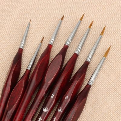 Brown Acrylic Paint Brush Set