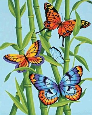 Butterflies Plants Paint By Numbers