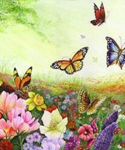 Butterfly Landscape Paint by numbers