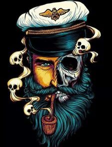 Captain Skull Paint By Numbers