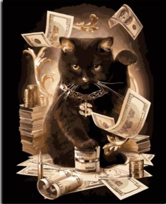 Cat And Money Paint By Numbers