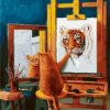 Cat Painting Tiger Paint By Numbers