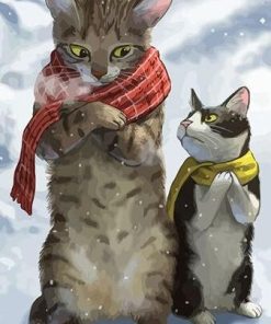 Cat With Scarf Paint By Numbers