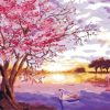 Cherry Blossom By Water Paint By Numbers