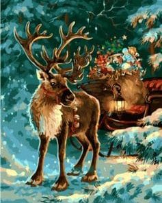 Christmas Elk Paint By Numbers
