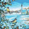 Christmas Snow Birds Paint By Numbers