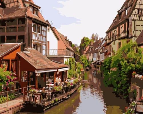 Colmar River Houses Paint By Numbers