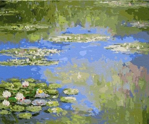 Water Lilies Morning Claude Monet Landscape Painting by numbers