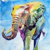 Colored Elephant Paint By Numbers