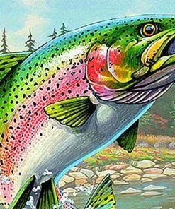 Colored Salmon Paint By Numbers