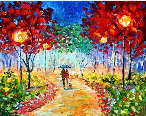 Colorful Abstract Park Paint By Numbers