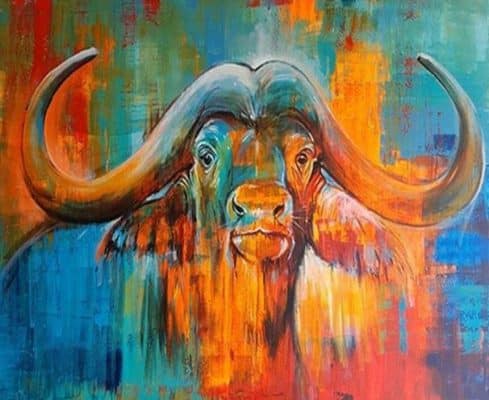 Colorful Buffalo Paint By Numbers