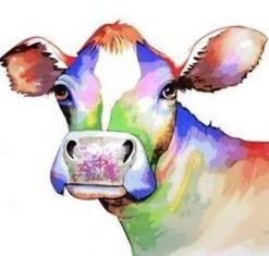Colorful Cow Paint By Numbers