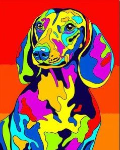 Colorful Dalmatian Dog Paint By Numbers