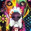 Colorful Dog Paint by numbers