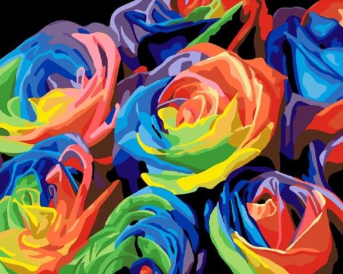 Colorful Flowers Paint By Numbers