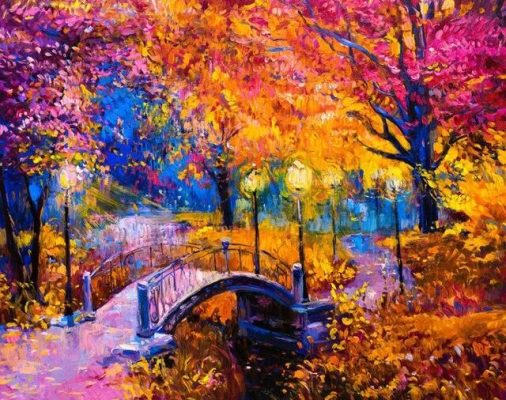 Colorful Landscape Paint By Numbers