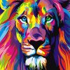 Colorful Lion Animal Paint by numbers