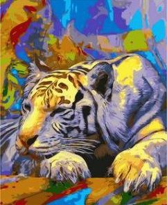 Colorful Tiger Animal Paint By Numbers