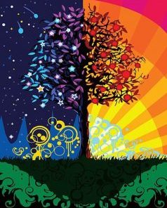 Colorful Tree Paint By Numbers