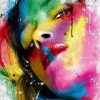 Colorful Woman Face Paint By Numbers