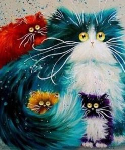 Colourful Cats Paint By Numbers
