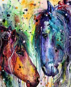 Colourful Horses Paint By Numbers